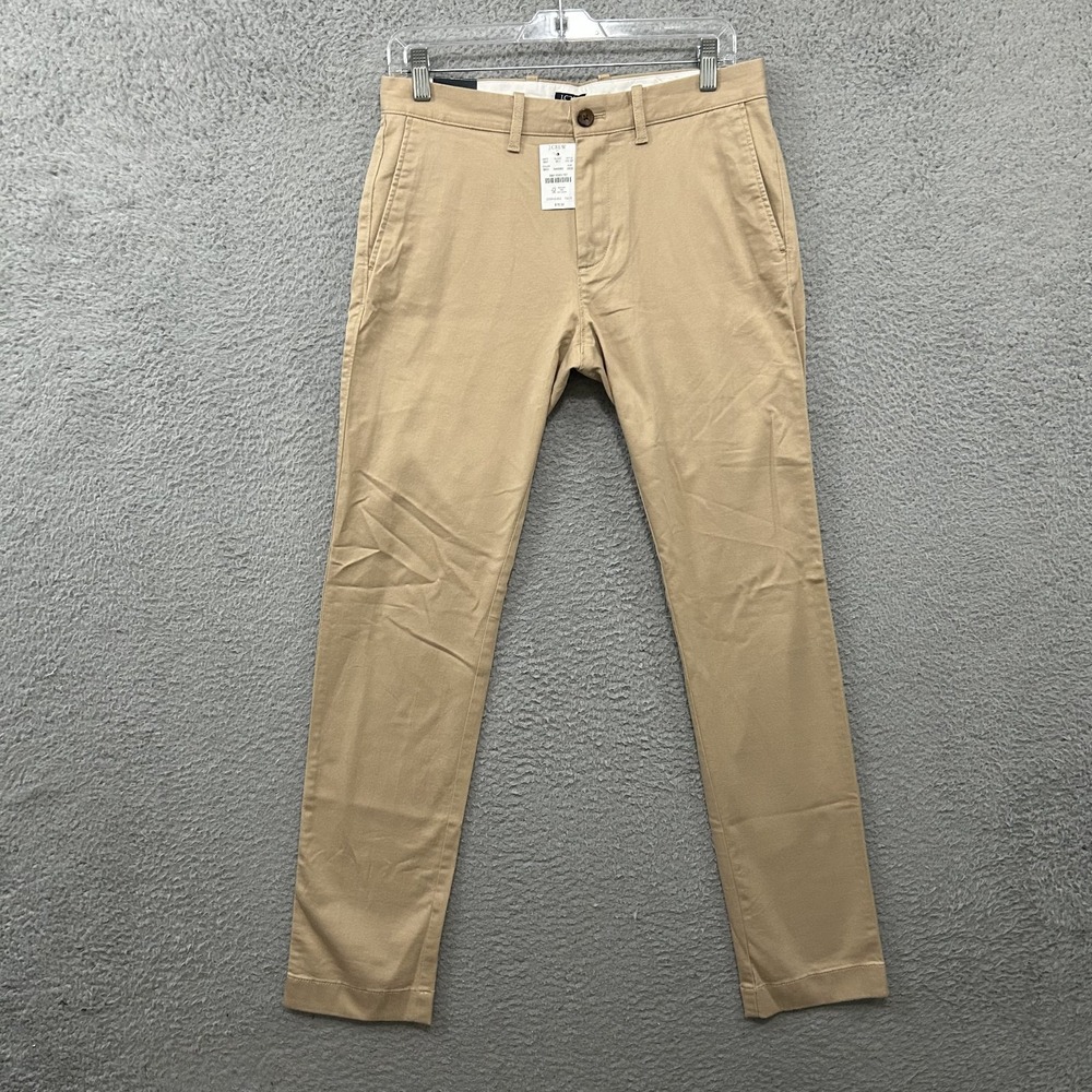J Crew Pants Mens 29x32 Beige Slim Fit Flex Chino Stretch Business Cotton Adult
